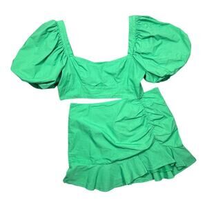 Showpo Green Two-Piece Skirt Set - Size 12